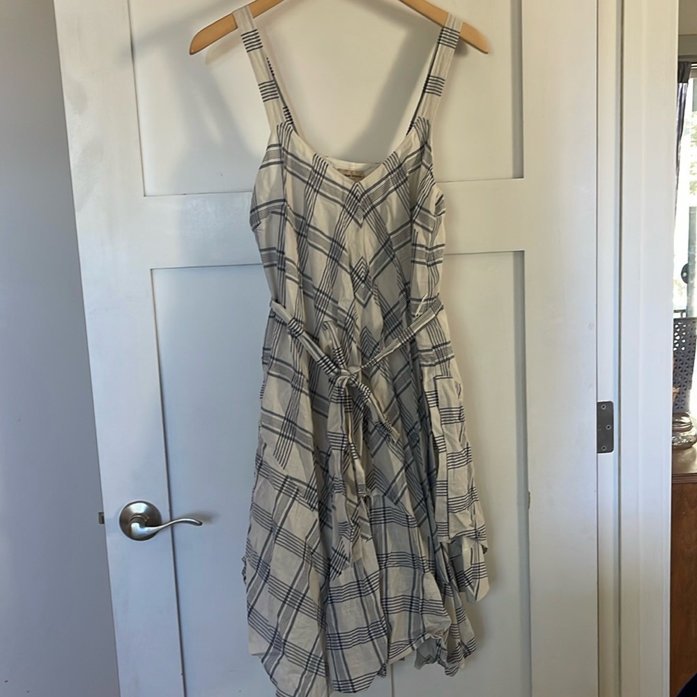 Holding Horses blue plaid dress s/xs